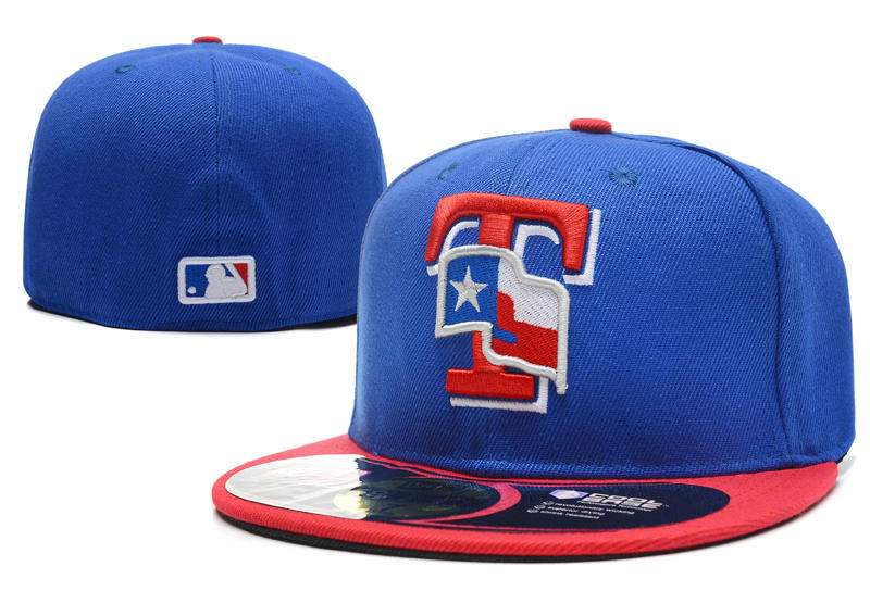 Texas Rangers Blue Fitted Hat LX 1 0701